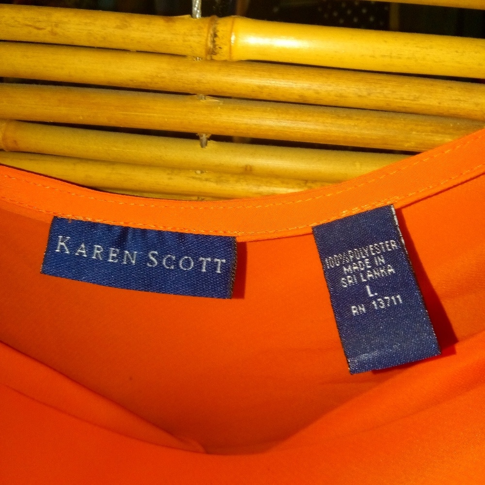 Karen Scott L Orange Shell Orange - Picture 3 of 3